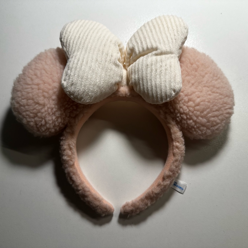 Disney Tokyo Pink Sherpa Plush Headband